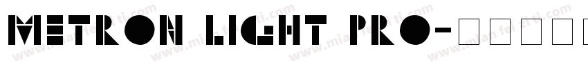 Metron Light Pro字体转换